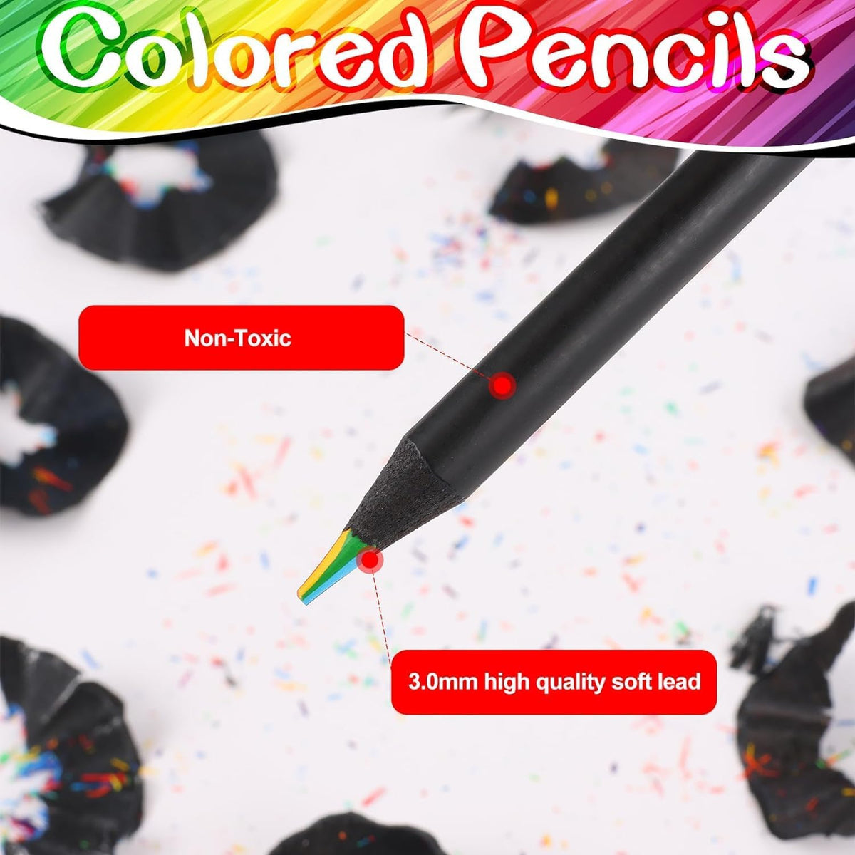 Colorixio™️12 Pieces Rainbow Pencils